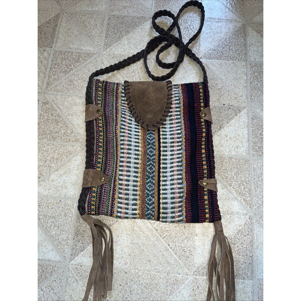 Antik Kraft Boho Chic Western Crossbody Purse w/Braided straps
